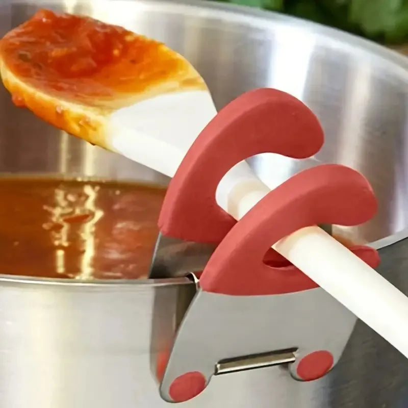 COMPRE 1 LEVE 2: Suporte de Colher de Aço Inoxidável com Silicone