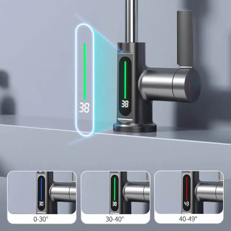 Smart Flow: Torneira de Bacia com Display de Temperatura Digital