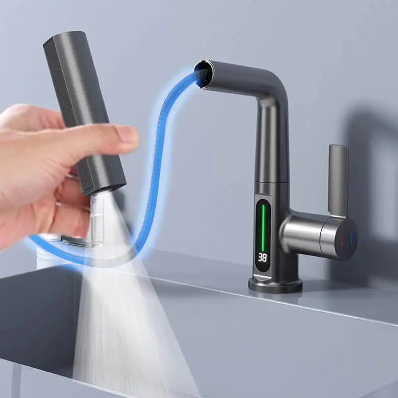 Smart Flow: Torneira de Bacia com Display de Temperatura Digital