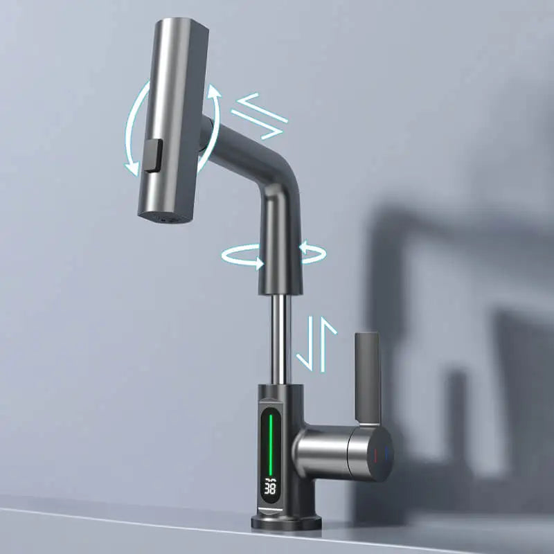 Smart Flow: Torneira de Bacia com Display de Temperatura Digital