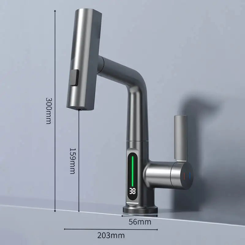 Smart Flow: Torneira de Bacia com Display de Temperatura Digital